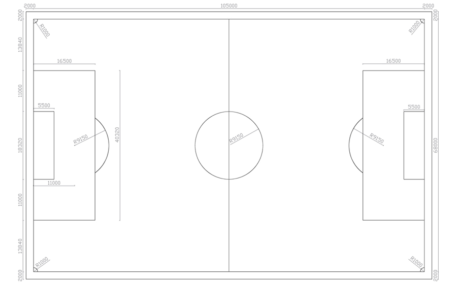 11人制足球場(chǎng)尺寸