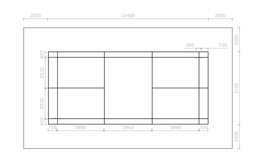 羽毛球地面標準尺寸圖
